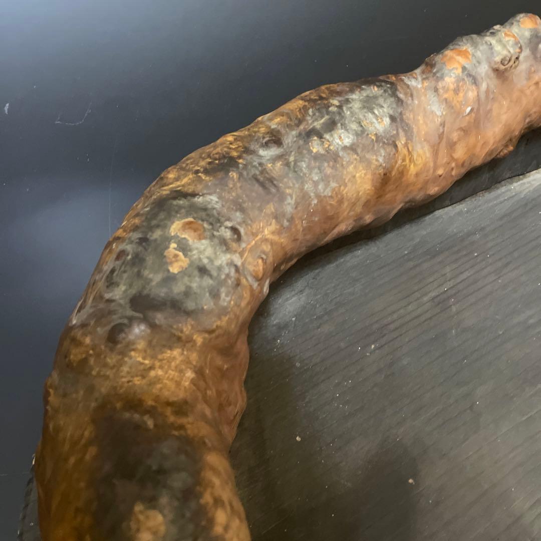 時代　天然杢　特大　くり抜き火鉢