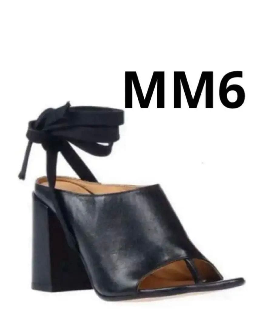 【美品】MM6 メゾンマルジェラ レザーレースアップサンダル　36サイズ