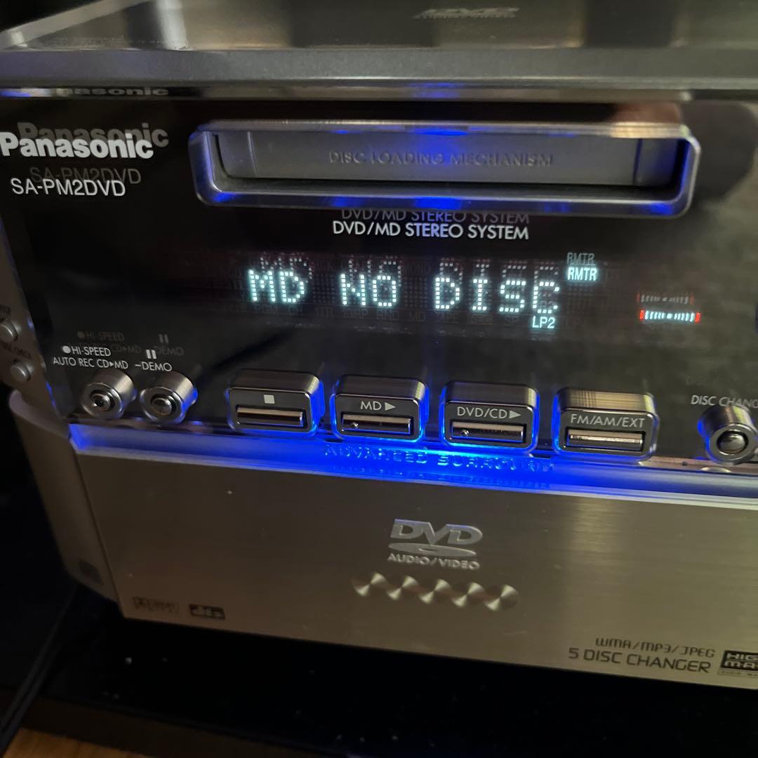 Panasonic SA-PM2DVD ミニコンポMD.5disc CD.DVD