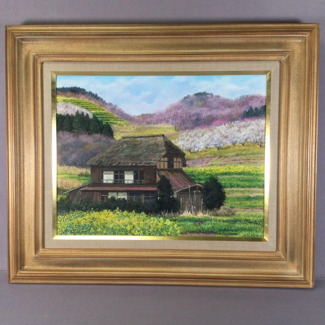 藤坂利則　「梅咲くころ」６号　油彩　福島県川俣町郊外