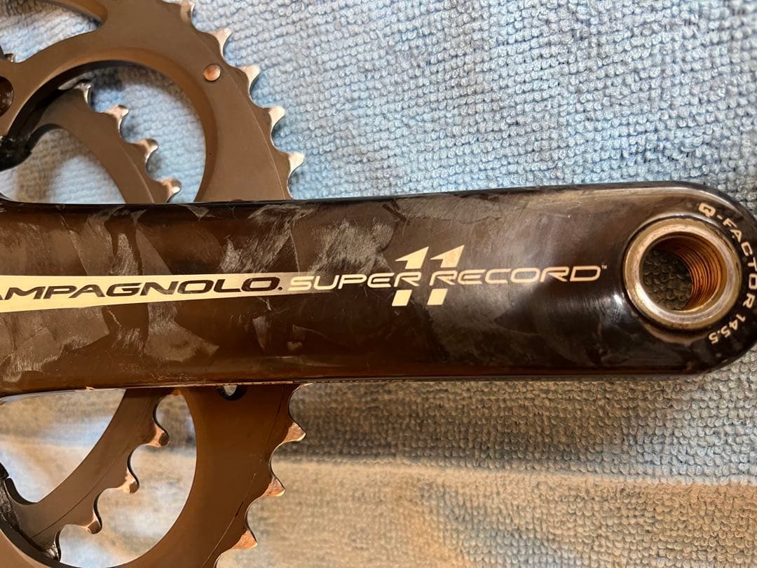 カンパニョーロ　スーパーレコード11速用クランク、前後ディレイラー、前後ブレーキ