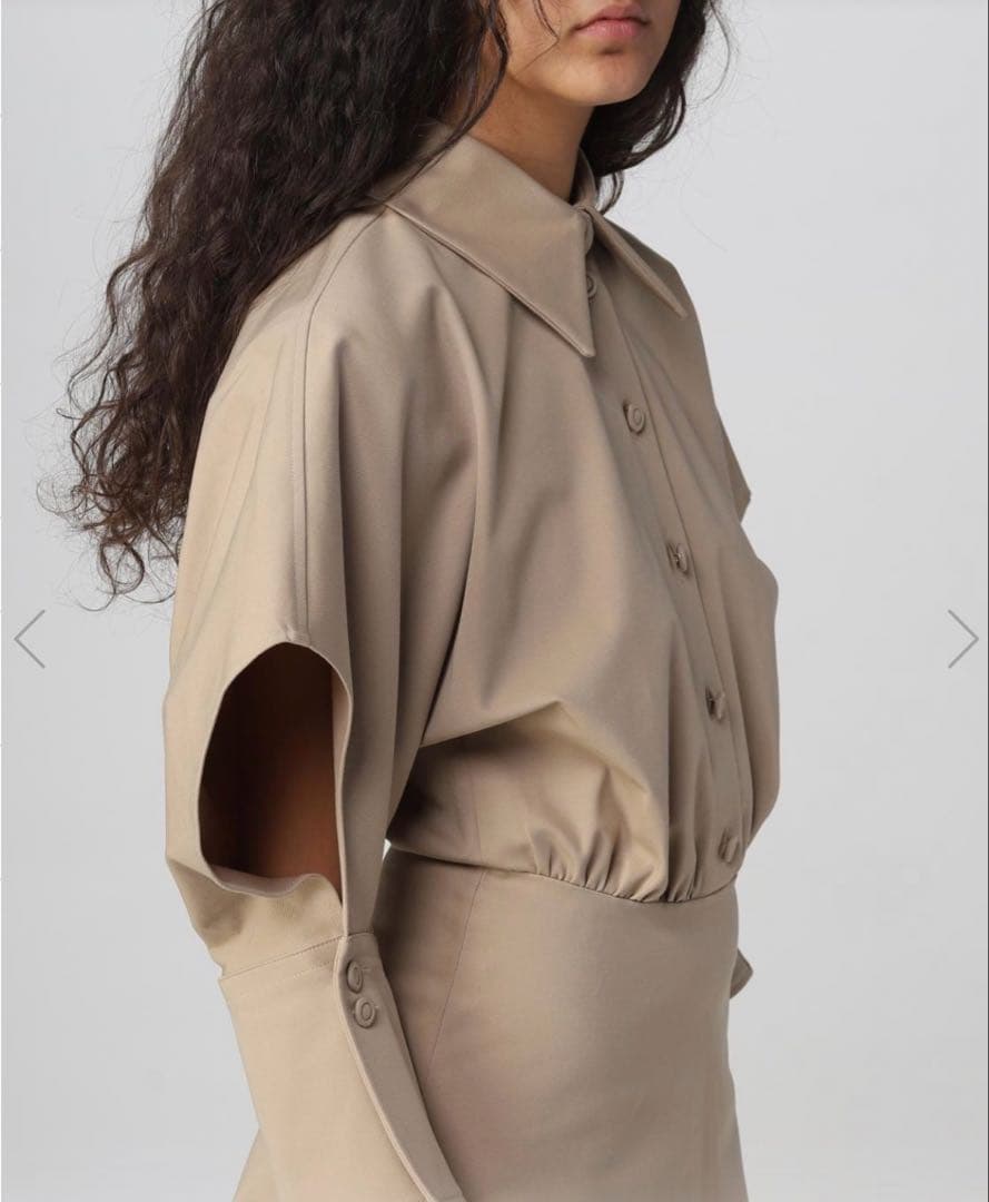 さばお○Maxmara (sportmax) シャツワンピース ベージュ