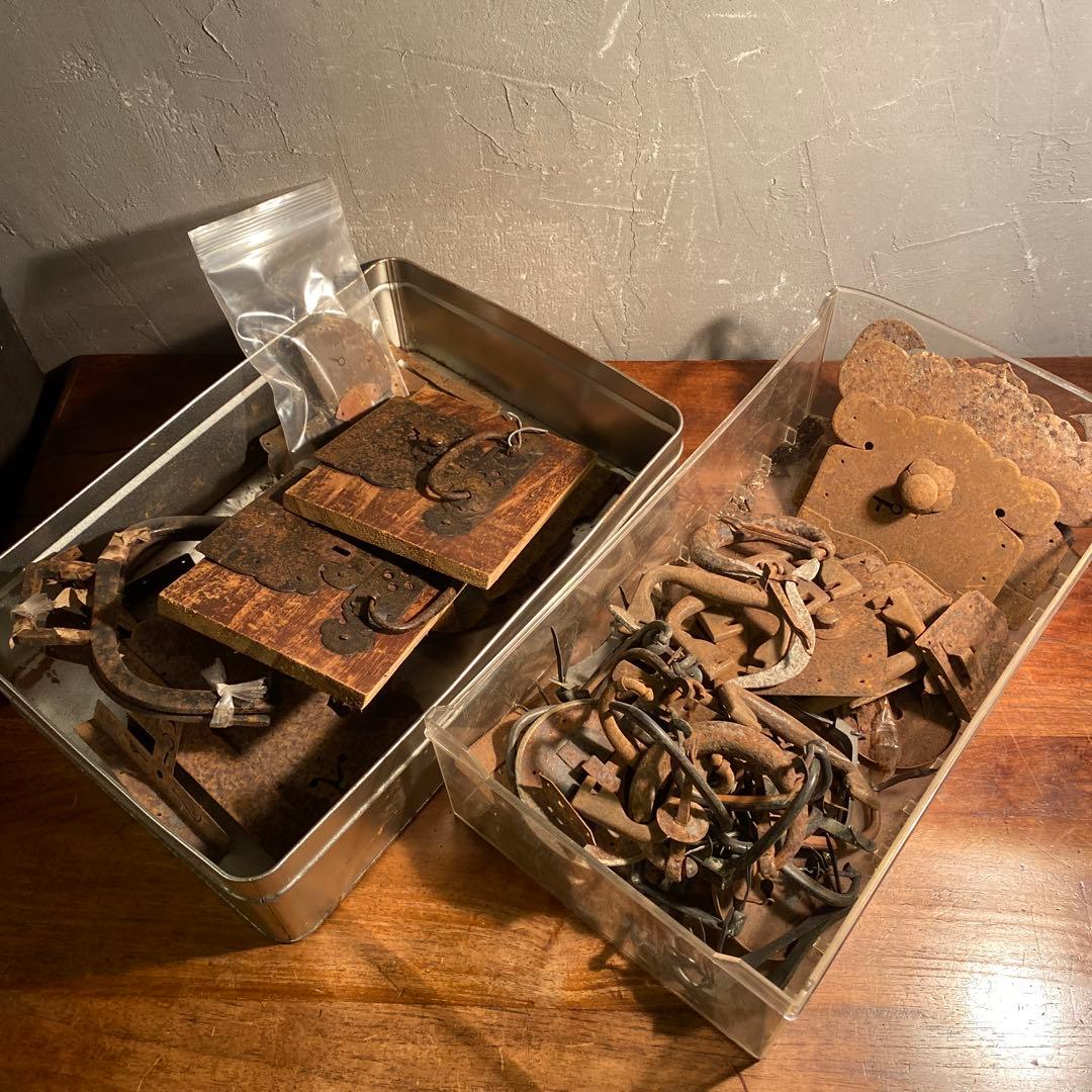 時代金具 大量まとめ売り リペア DIY素材 箪笥、小引き出し 袖斗 明治 大正