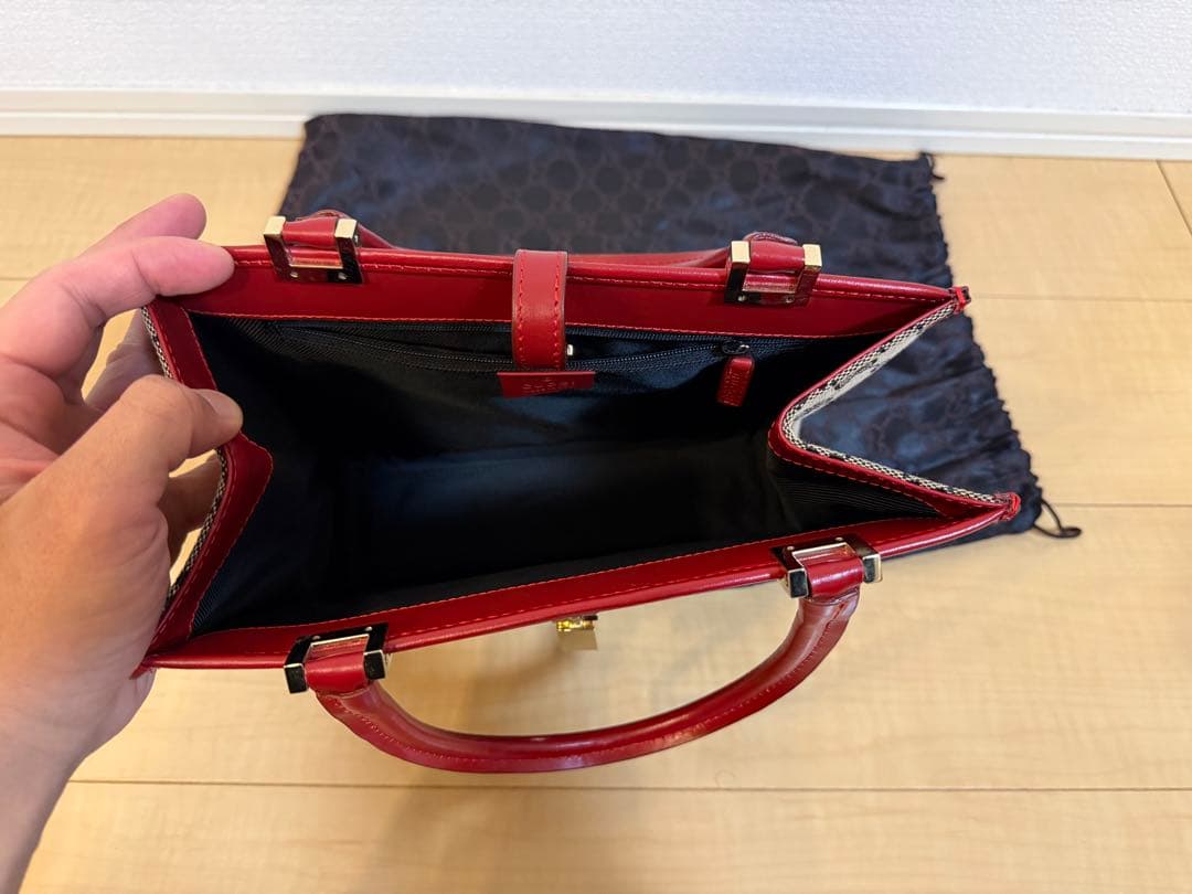グッチ ハンドバッグ GGキャンバス/【中古】/美品/レディース