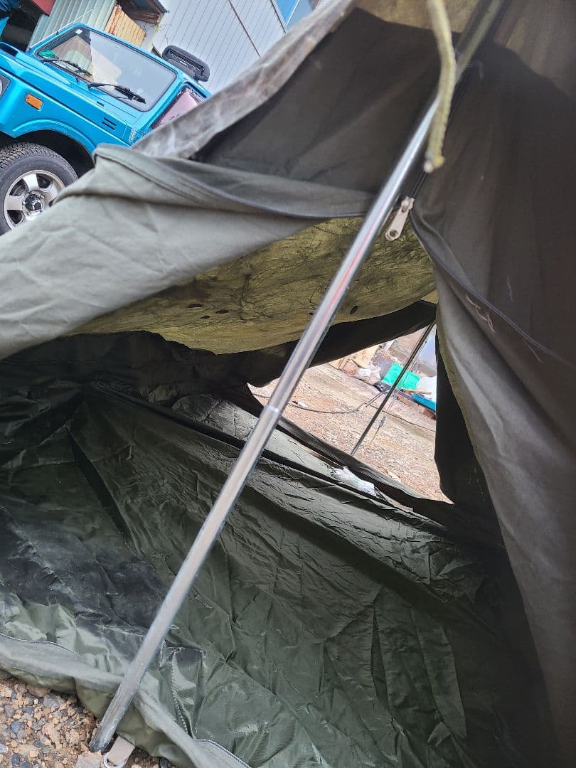 F1コットンテント　フライシートなし　ポール　ペグ　予備紐　収納袋付属