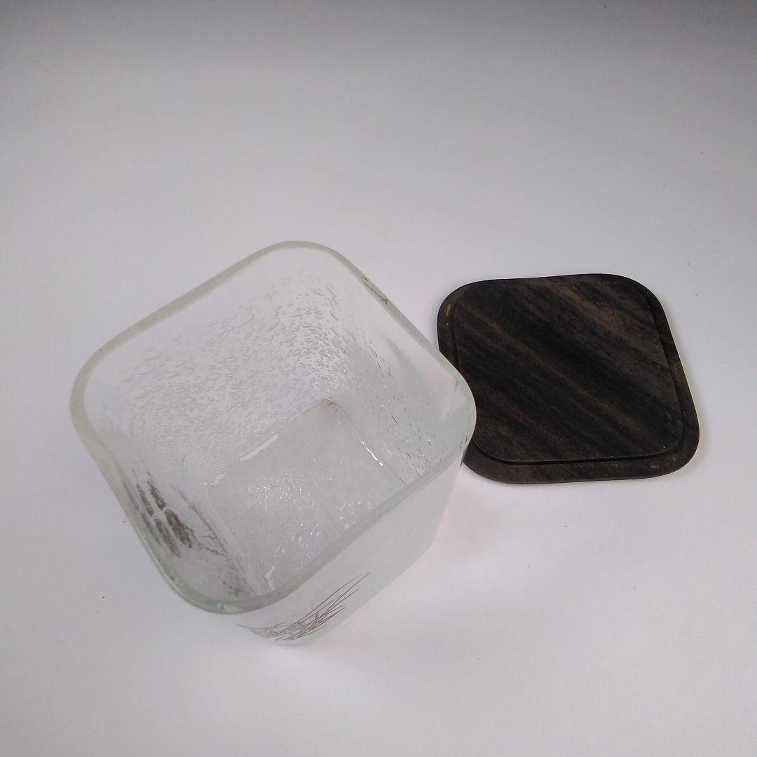 ア131 『富永幸悦』作『川蝉蒔絵四角ガラス茶器　共箱』茶入　茶道具