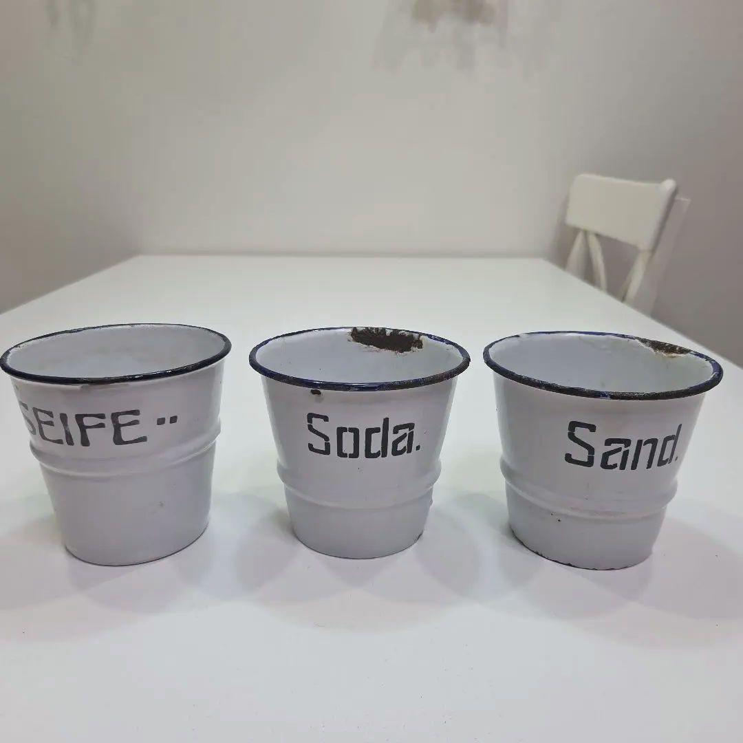 アンティーク ホーロー収納トレイ