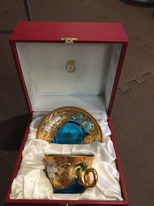 ベニチアンガラス　カップ&ソーサー