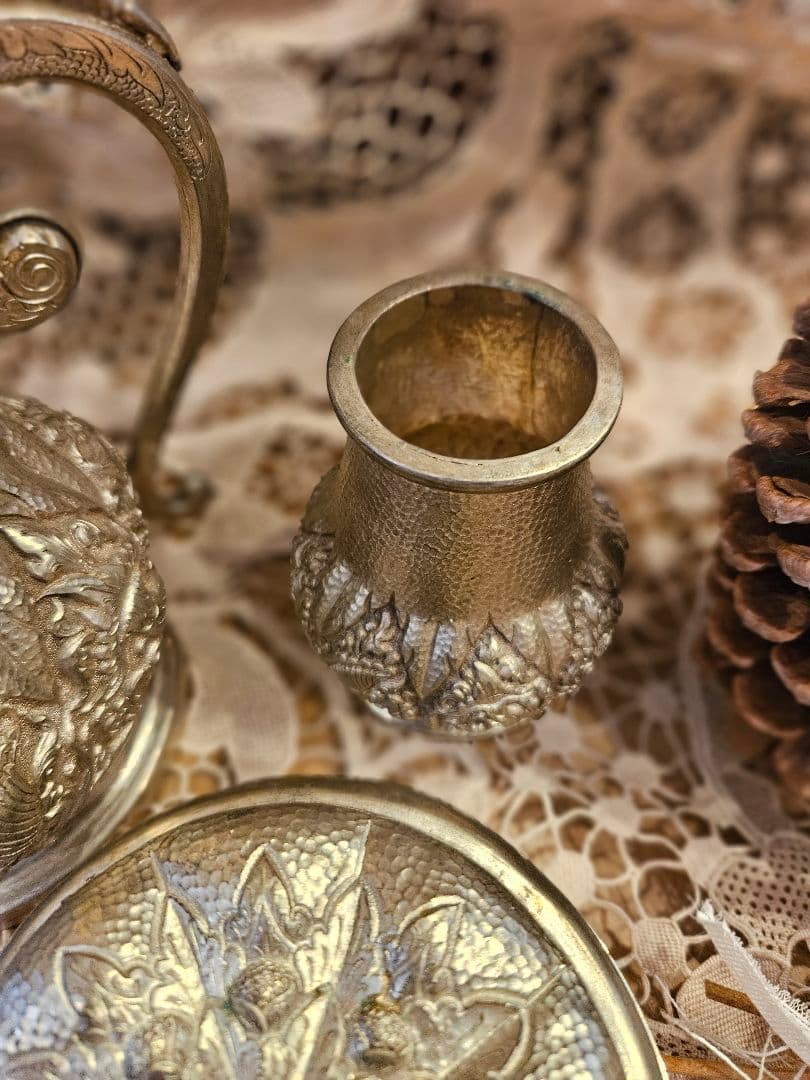 希少　フランスアンティーク風　銀製？　9点セット　シャビー　ブロカント