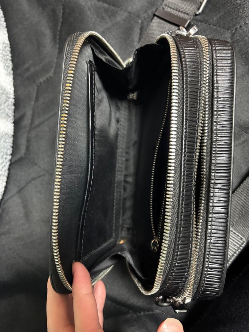 glitter ブラックショルダーバッグ