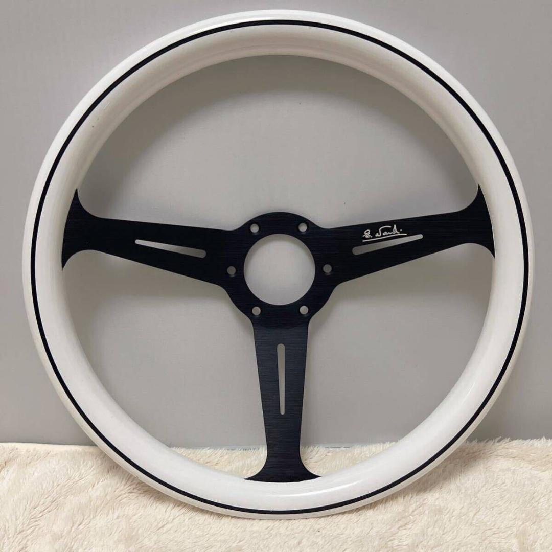ナルディ ステアリング 社外 送料無料 白 ホワイト ブラック ホーンボタン付