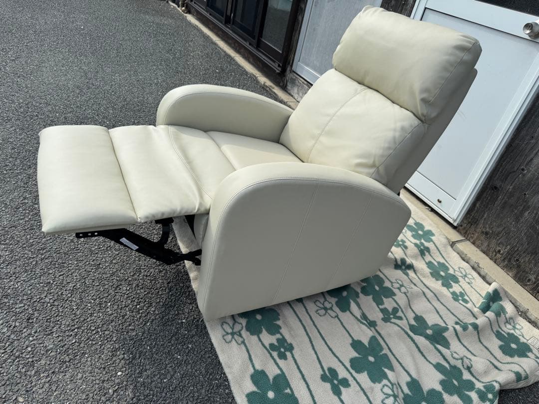 使用1年 1人掛け シングル パーソナル ソファ チェア オットマン跳ね上げ式