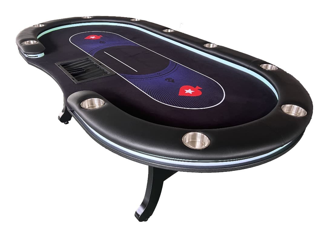 USBポート付きLEDポーカーテーブル２４００*１２００サイズ