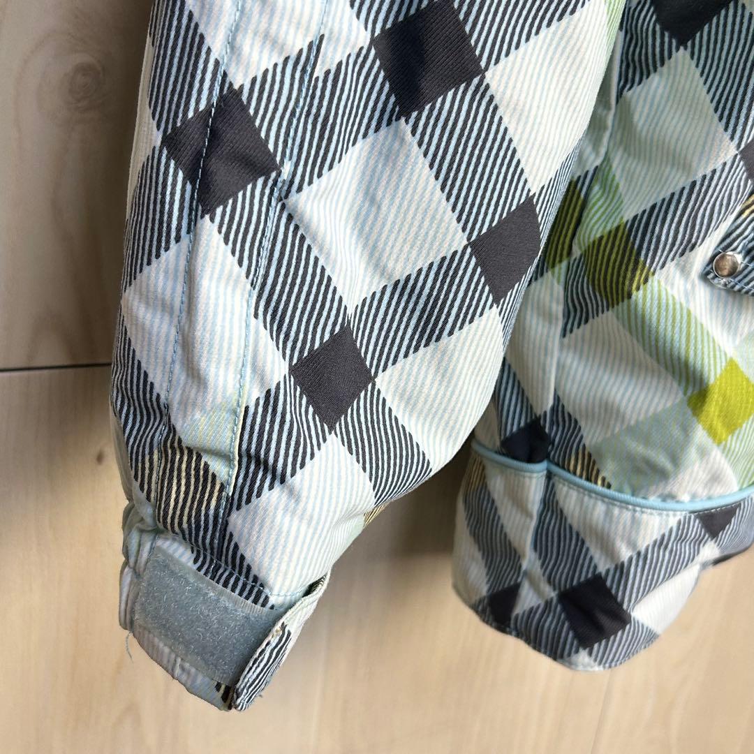 【スキーウェア】DESCENTE スノーボードウェア 160cm チェック柄