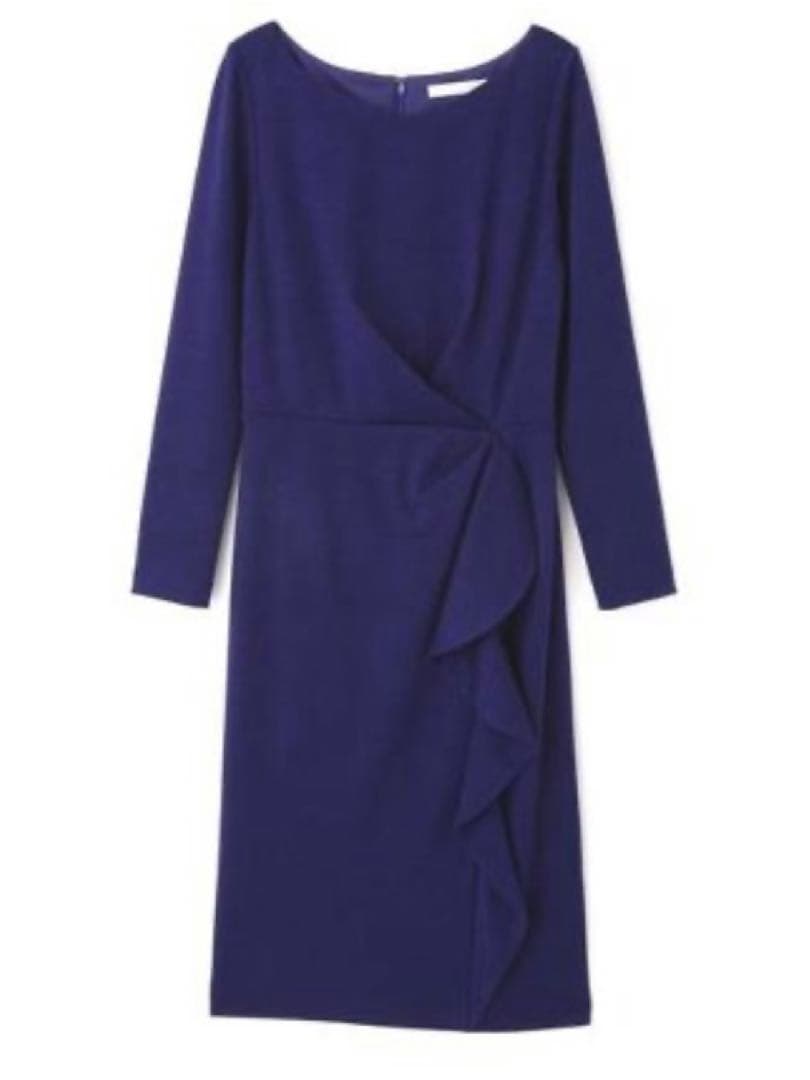 ピンキーアンドダイアン サイドラッフルジャージワンピース ブルー 38