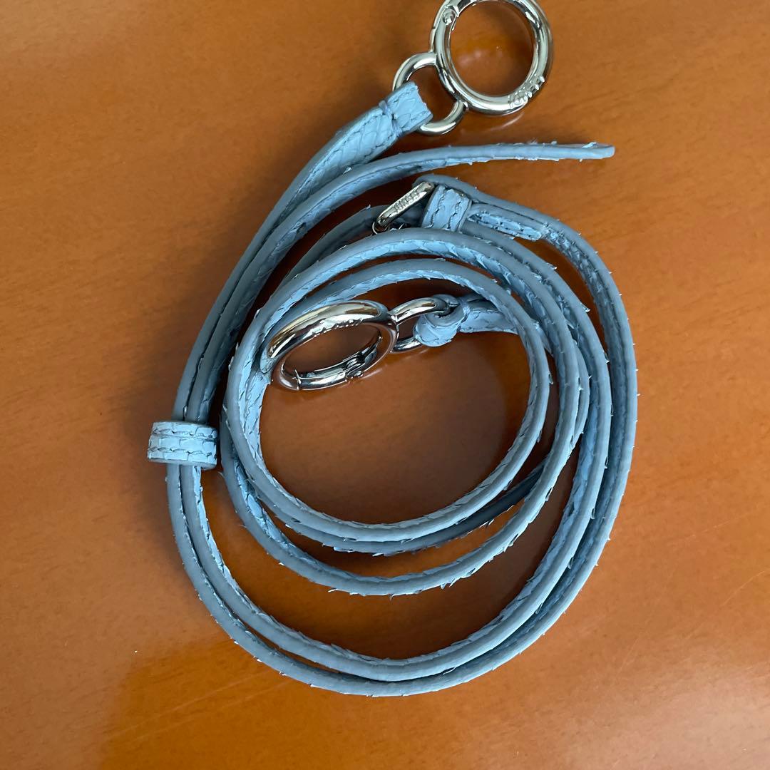 美品　Fendi 花柄刺繍 ハンドバッグ 水色