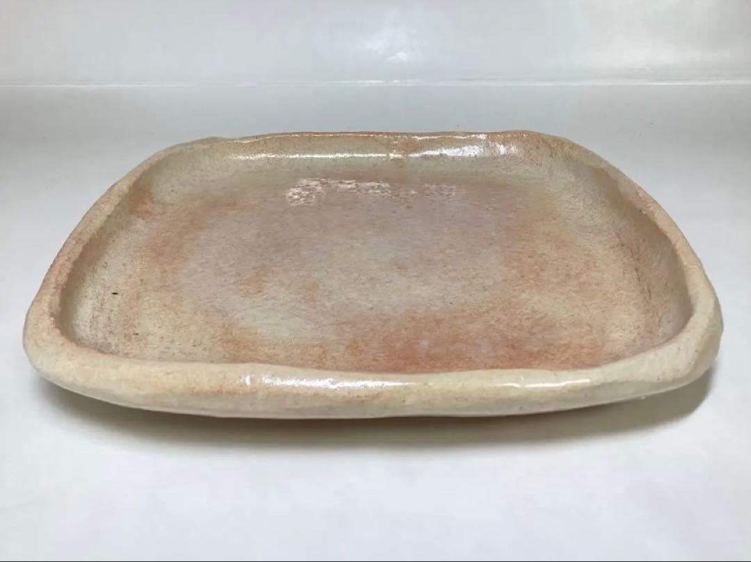 茶道具 古物品 本間焼 菓子器 赤 四方 角 池田退輔 木箱入