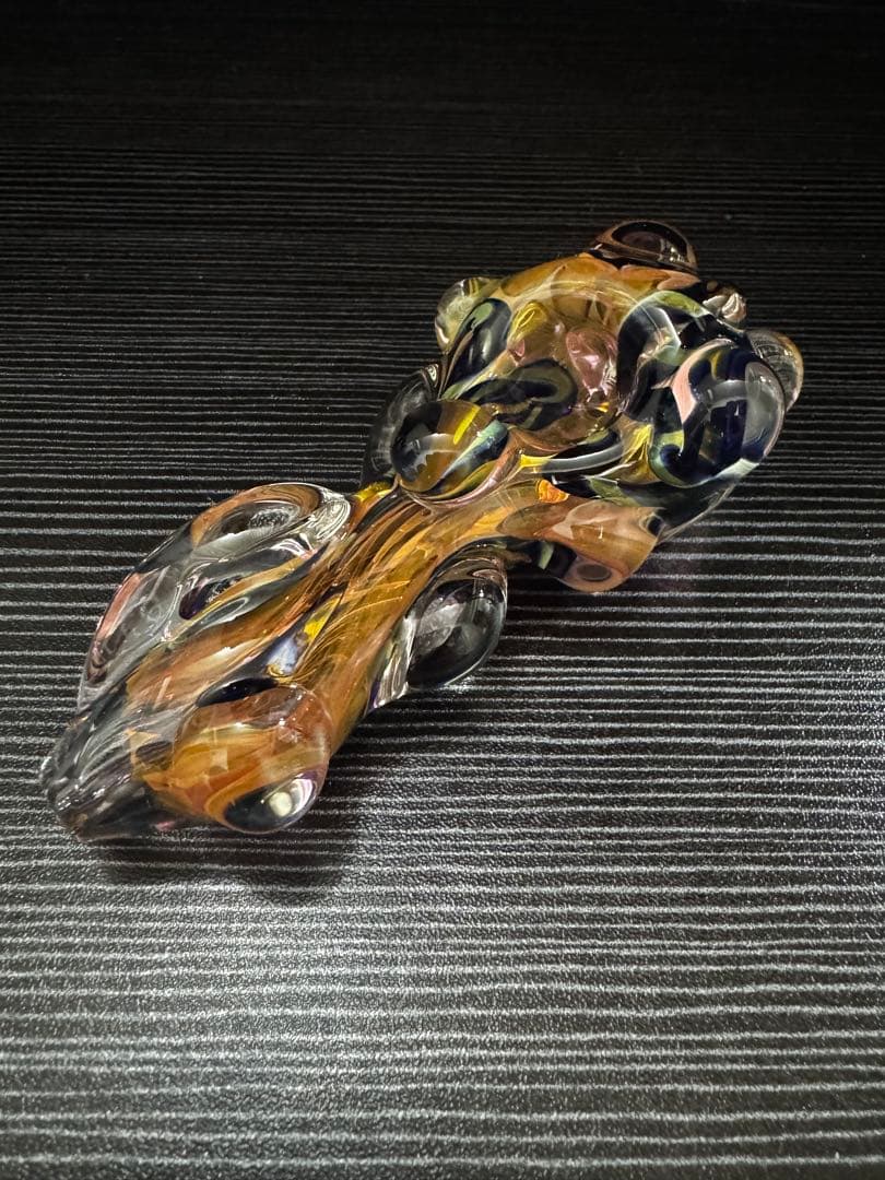 工芸品 Golden black lumpy garapai