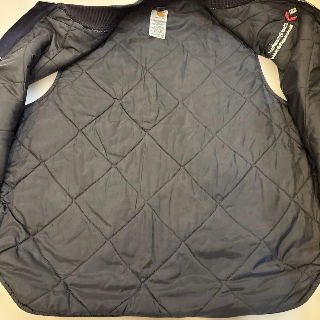 ガチャ様Carhartt カーハート　ダックベスト　企業ロゴ　USA製　XL