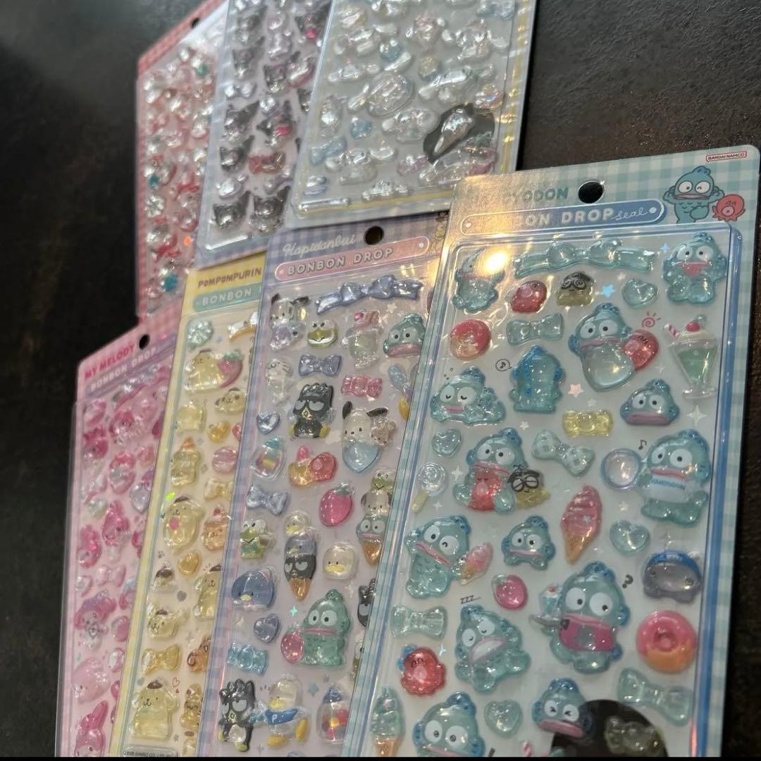 正規品　サンリオ ボンボンドロップシール 7枚セット