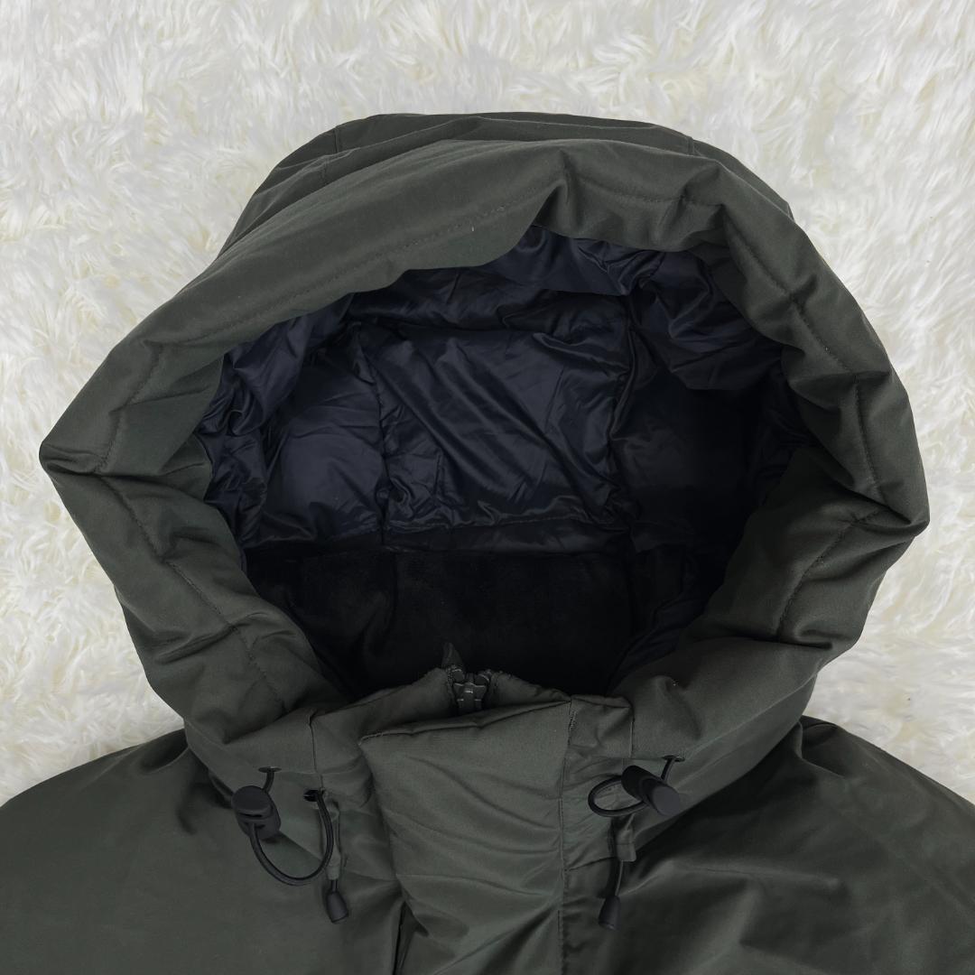 《美品》ザノースフェイス ダウンジャケット カーキ メンズ 95 (M)