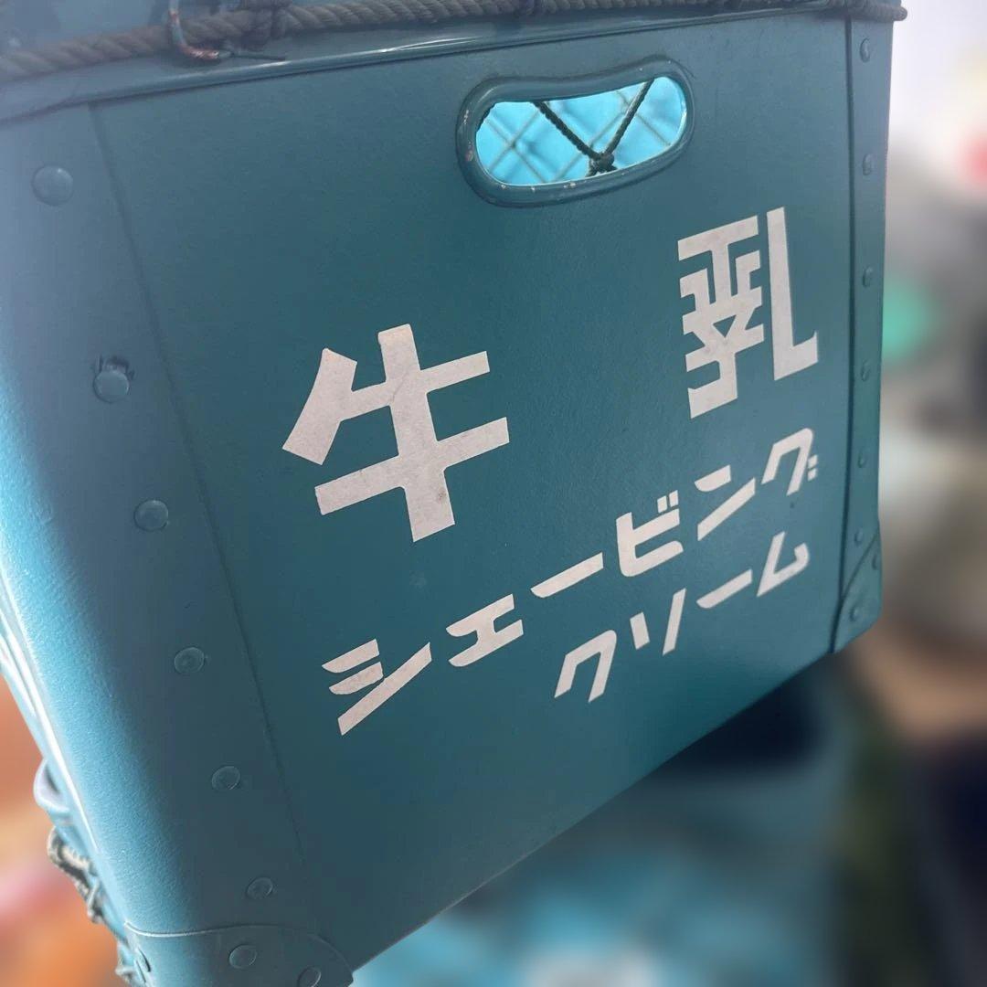リ*ク様 牛乳石鹸 ボテ箱 COW BRAND 網付き 収納箱 昭和レトロ　アン
