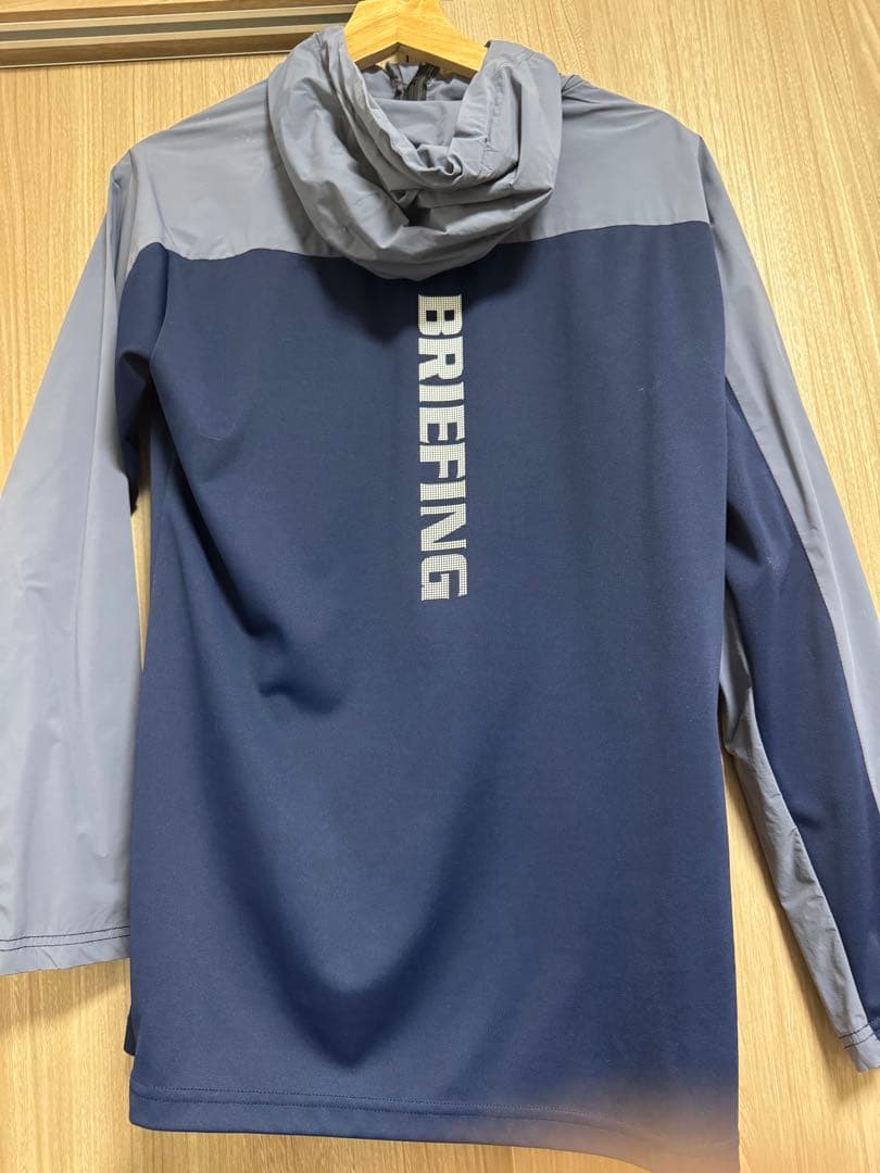 ブリーフィング ゴルフ ハーフジップ フーディ 紺 M 美品