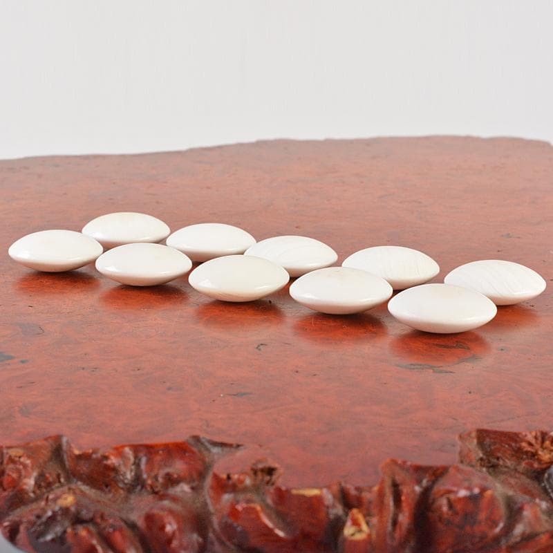 囲碁　碁石　本蛤碁石　那智黒碁石　碁笥　一套　30号8㎜　時代箱　MR7235B