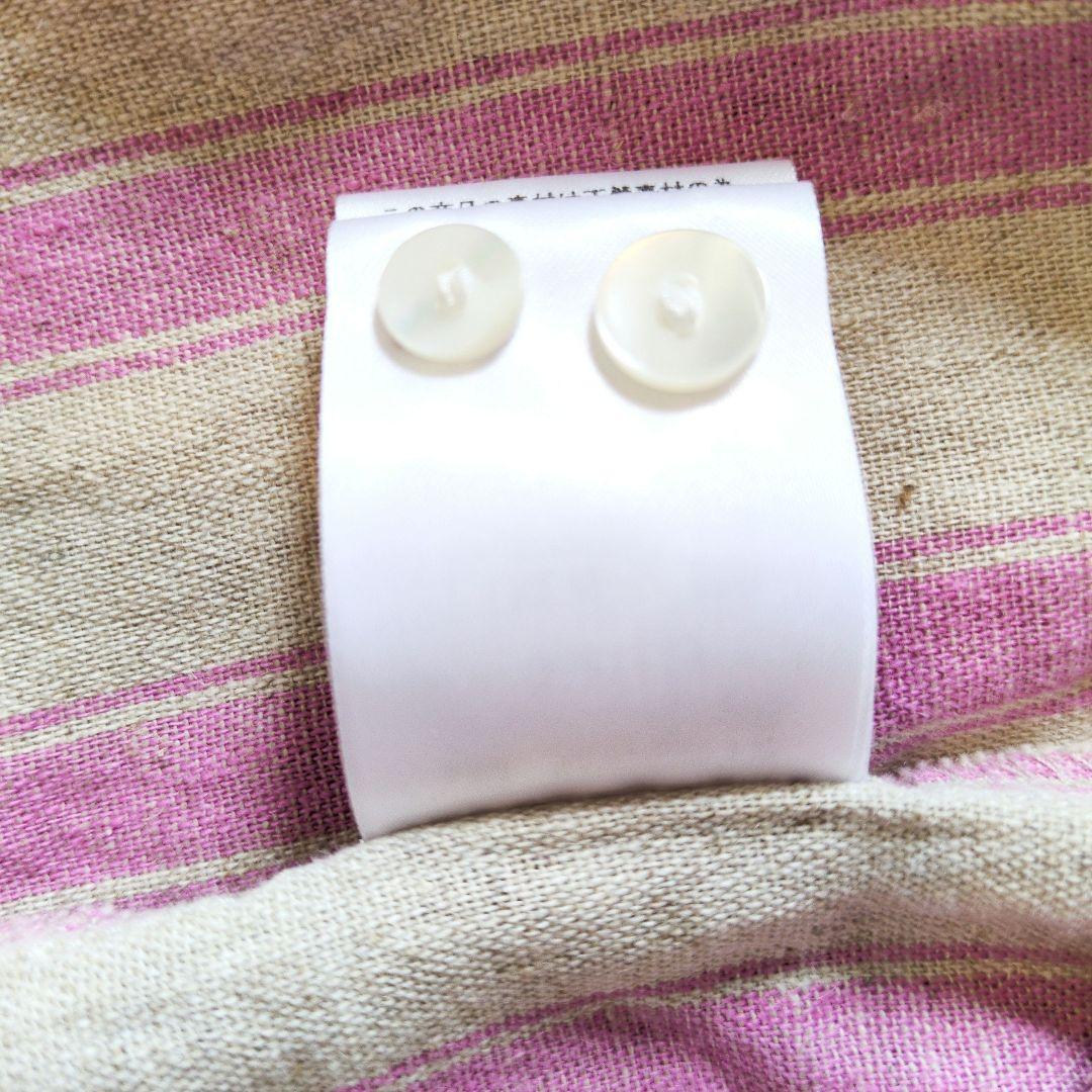 ICHI Antiquitesイチアンティークス リネンコットンストライプシャツ