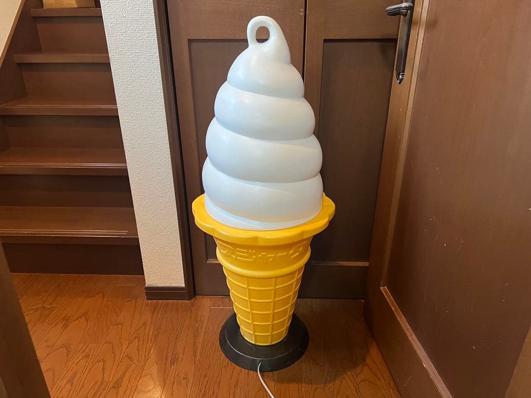ソフトクリーム 看板 ランプ TOMI スジャータ 昭和レトロ
