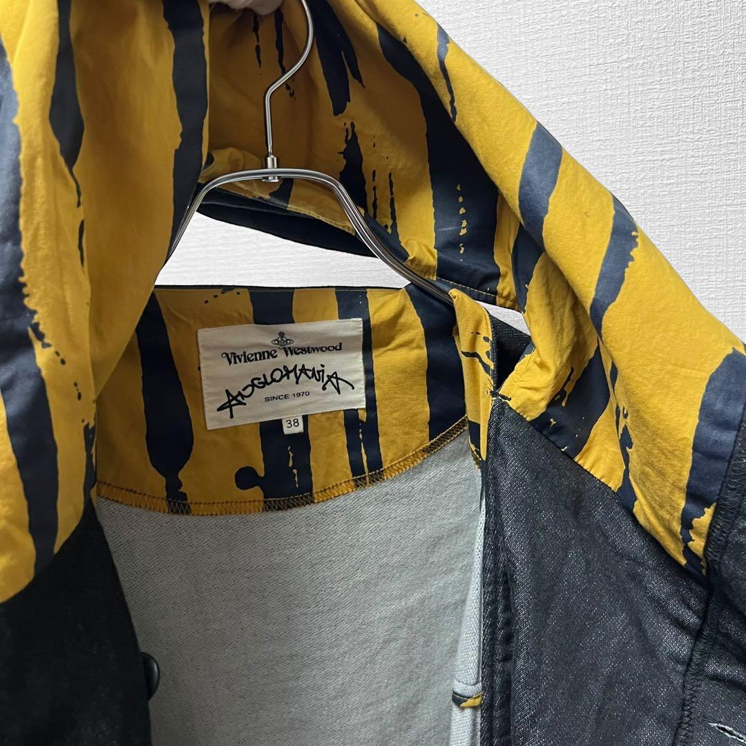 ヴィヴィアンウエストウッド ビッグフード デニム調コート 変形 ロング丈 38