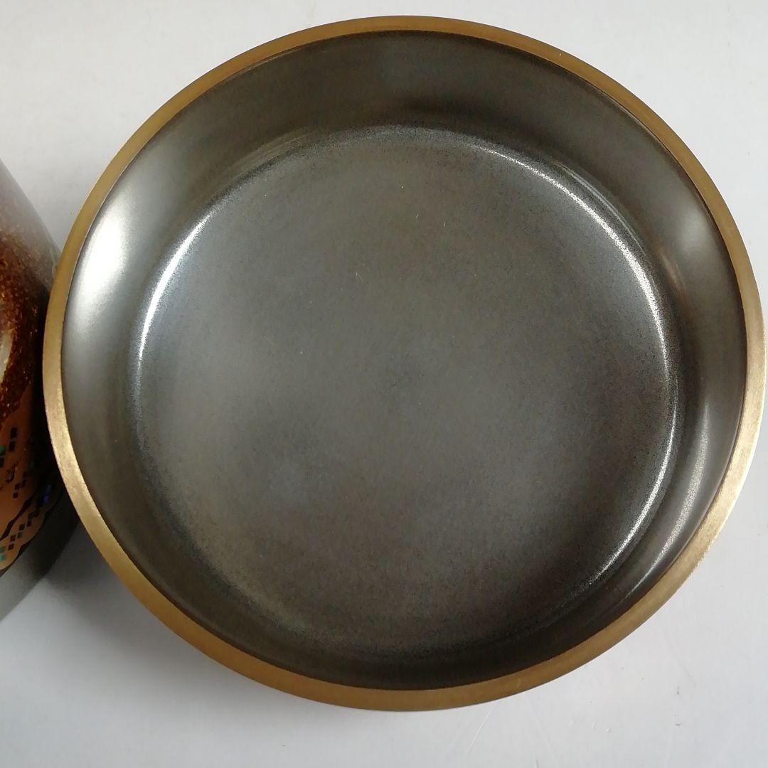 Ｗ２３８　棗　『紅富士蒔絵』『内銀地』『大棗』『細川司光 作』　共箱　茶道具