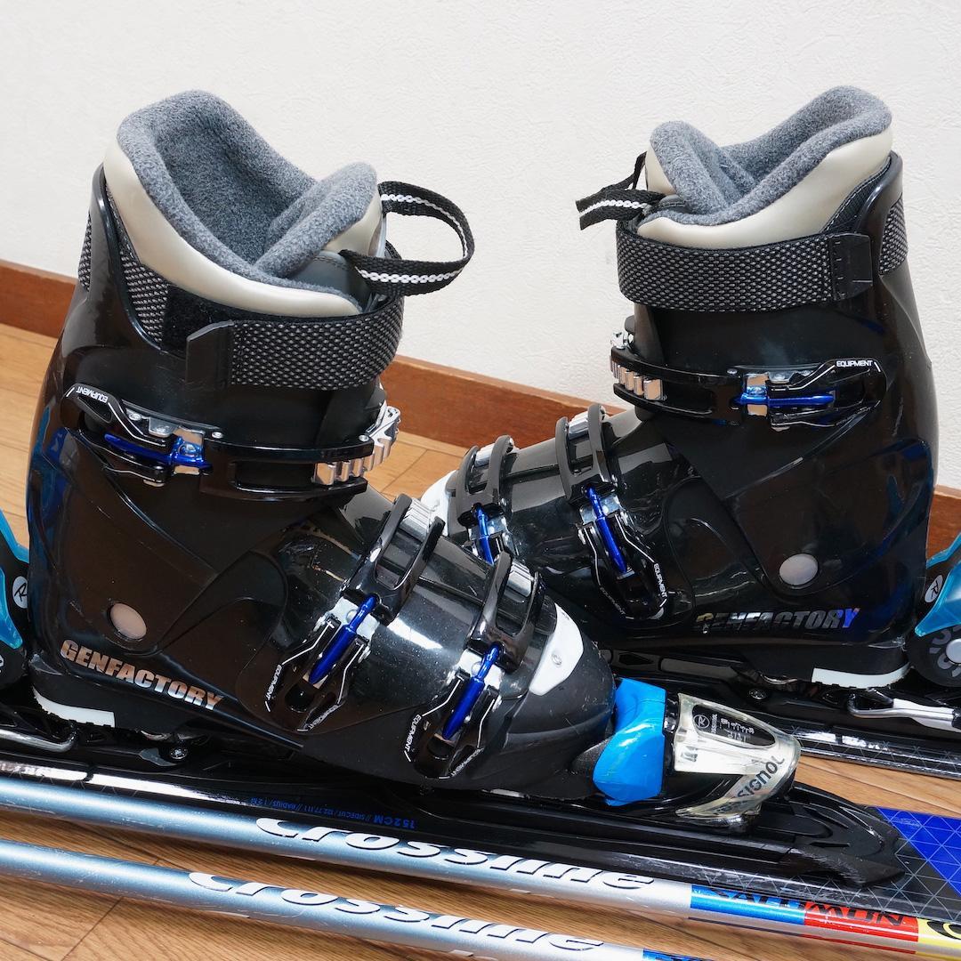 メンテ済 152cm 靴26～26.5cm ROSSIGNOL スキーセット