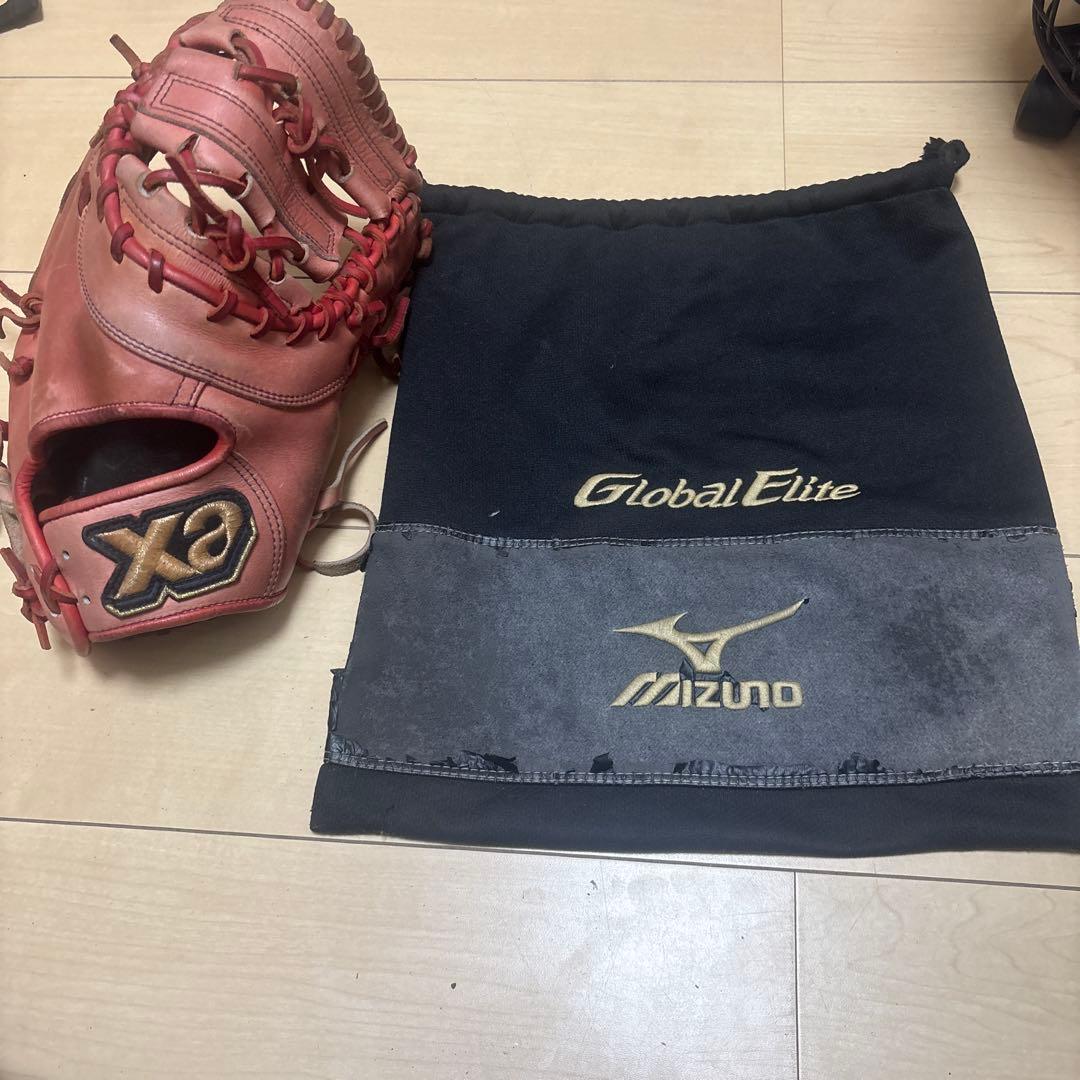 タイムセール 軟式グローブ ファーストミット ザナックス ミズノグローブ袋付き