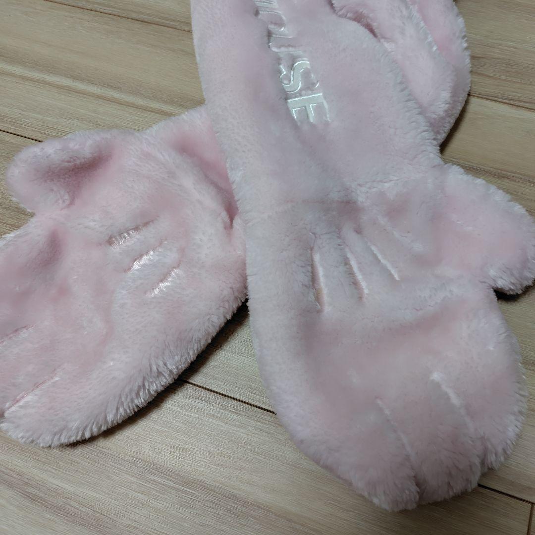 ディズニー　ミニー　マフラーファンキャップ　ファンキャップ　カチューシャつき