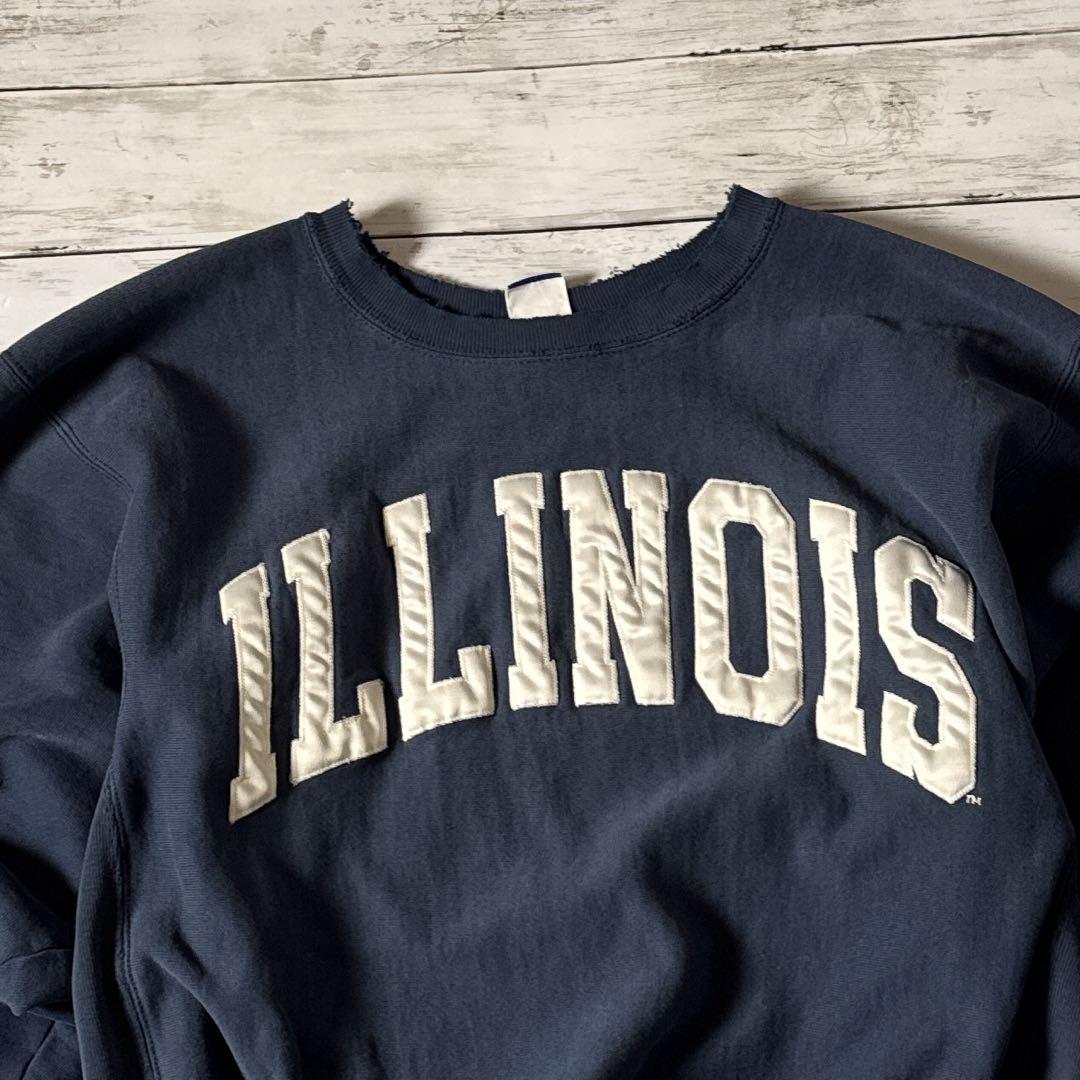 y*様 Champion リバースウィーブ L ネイビー カレッジロゴ 90s