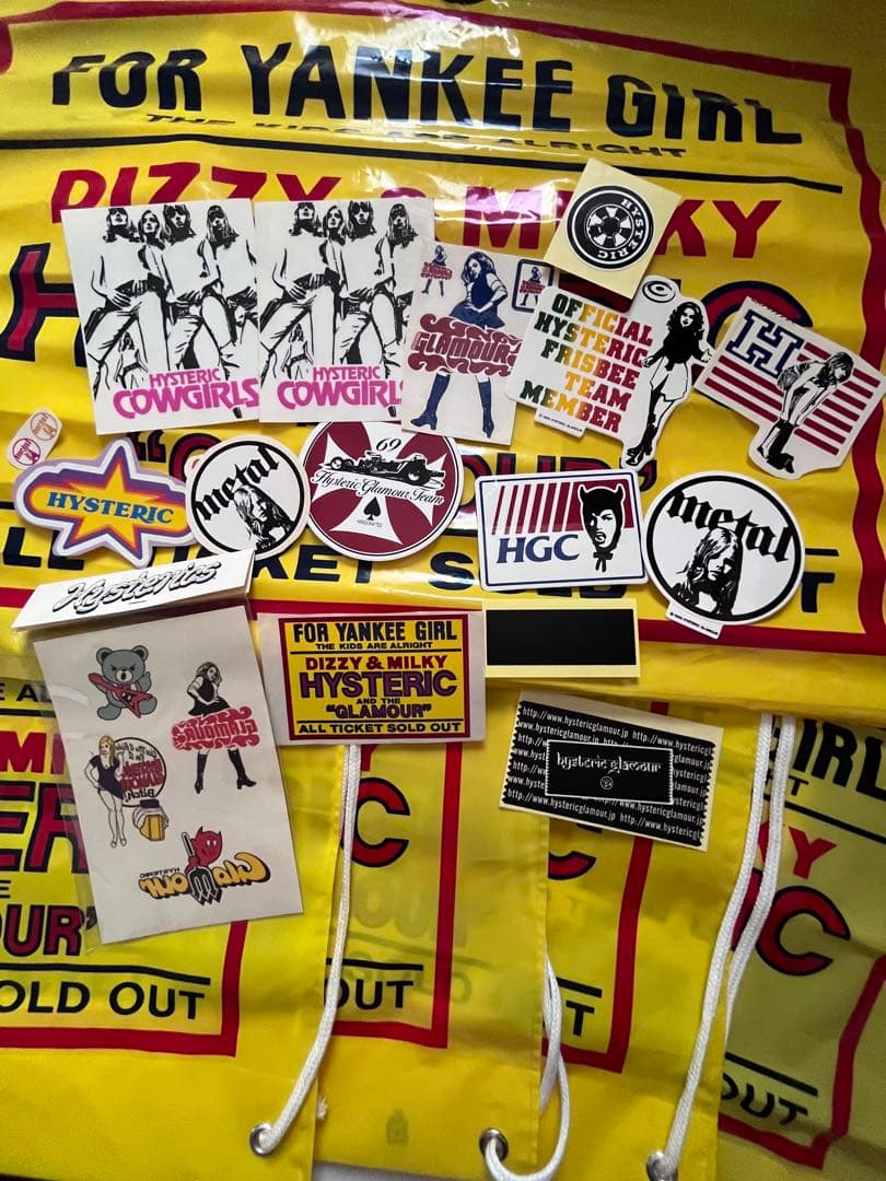 ヒステリックグラマー ショッピングバッグ 5枚 ステッカーセット売り