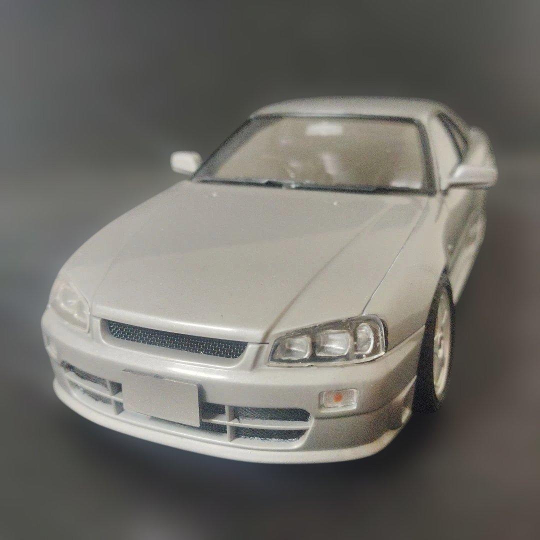 フジミ 1/24 絶版R34スカイラインニスモ 完成品 走り屋 シャコタン