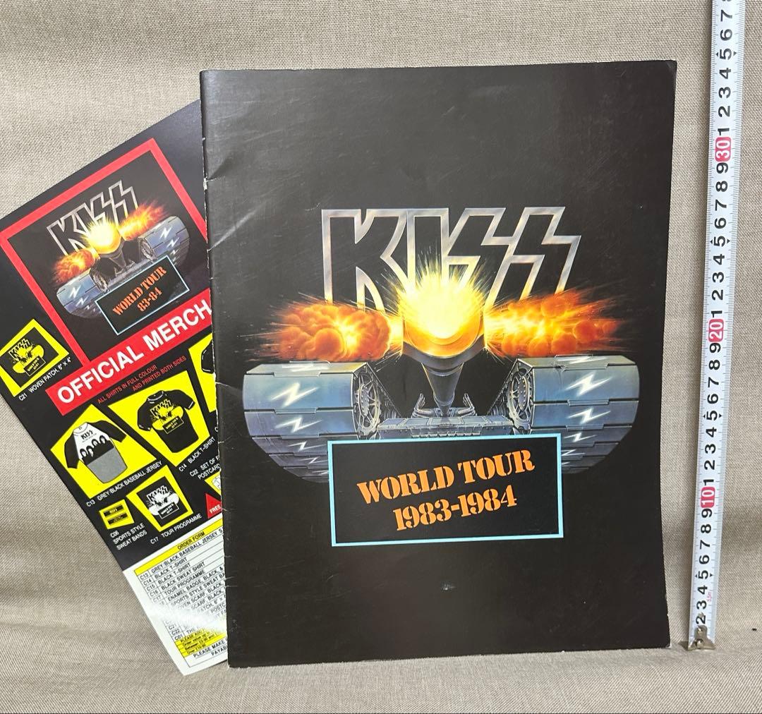 KISS Lick It Up1983-84ヨーロッパ版ツアーパンフ チラシ付き