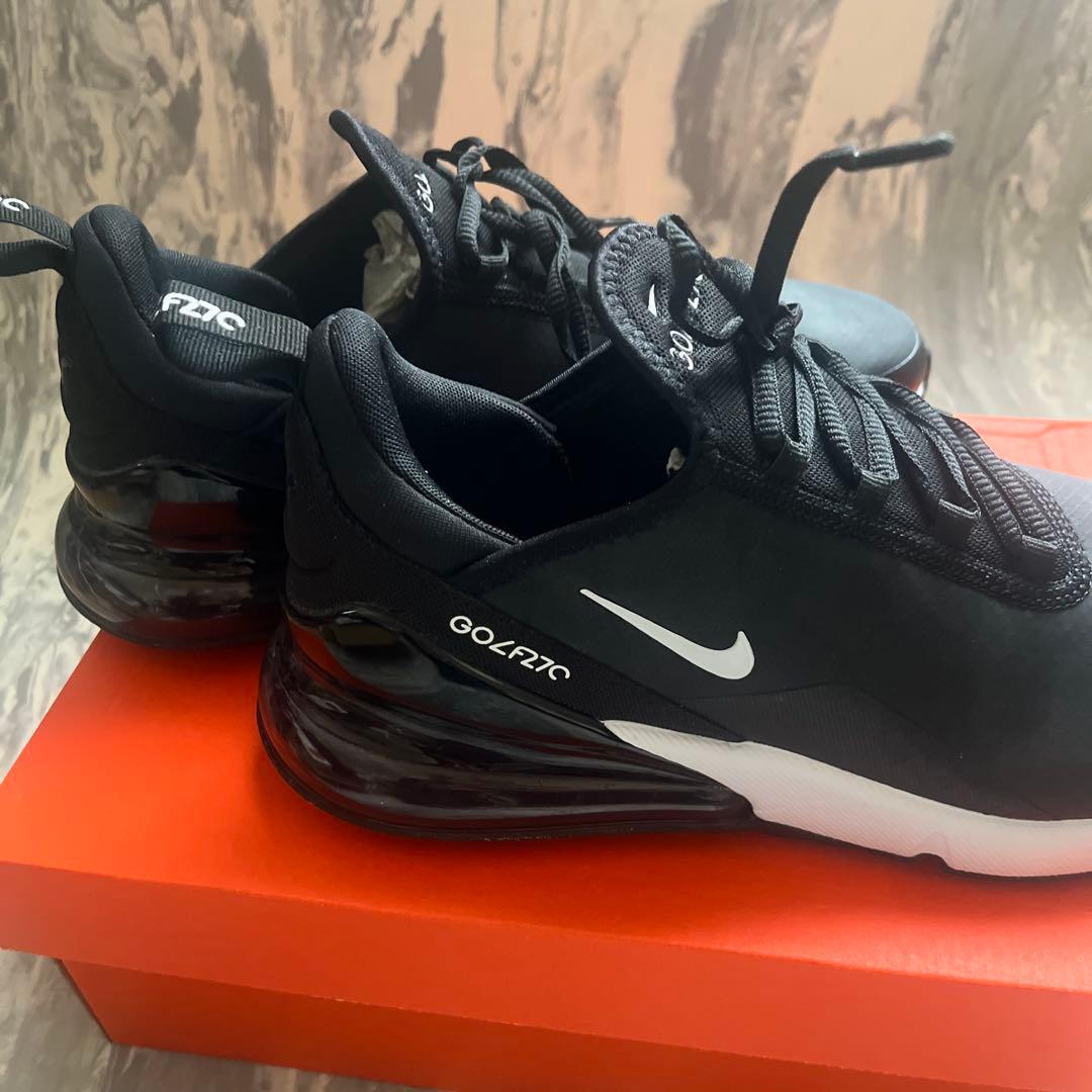 【新品】ナイキNIKEAIRMAX270G黒白26.5cmブラックゴルフシューズ