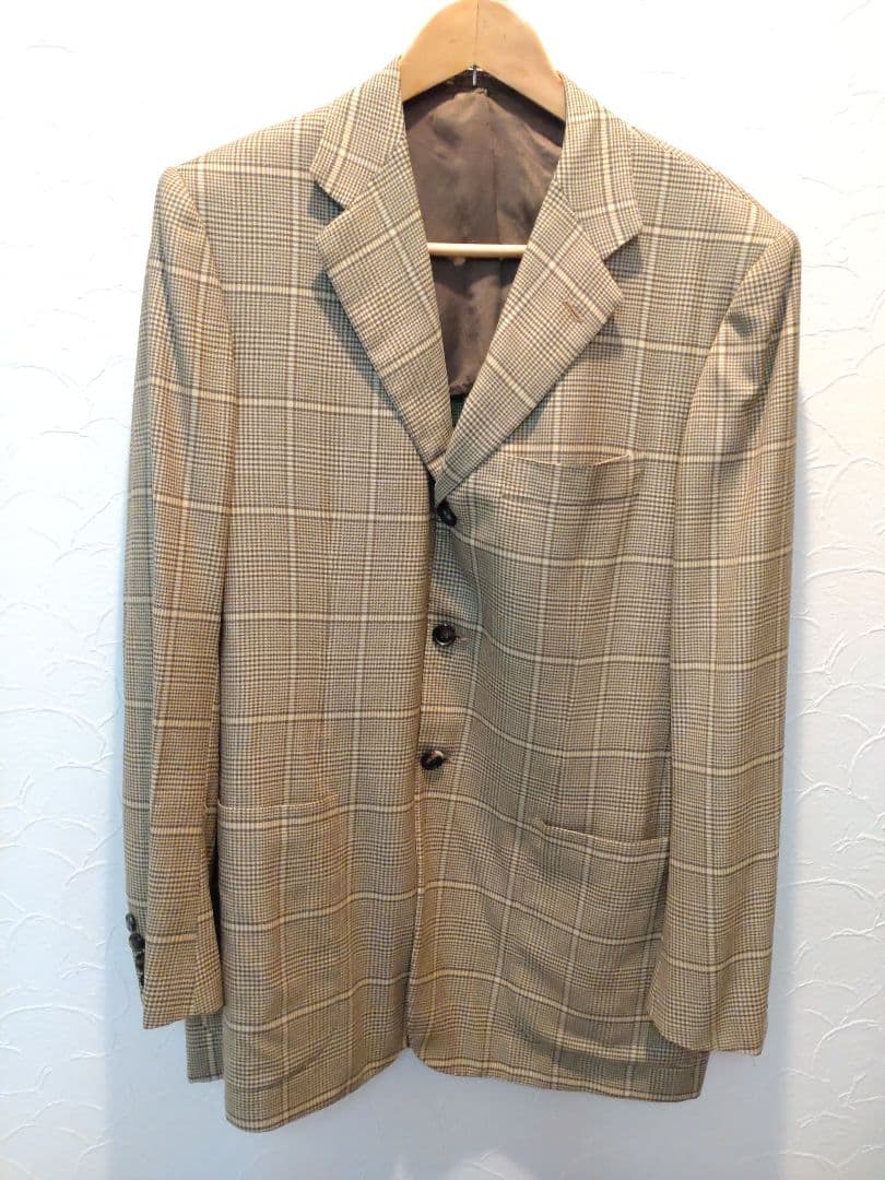 新品　美品　Kitonキートン　カシミア100% ジャケット　ギンガムチェック