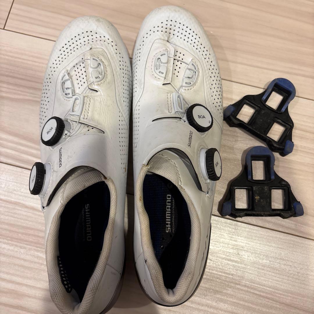 SHIMANO S-PHYRE ホワイトシューズ　SH-RC903 中古