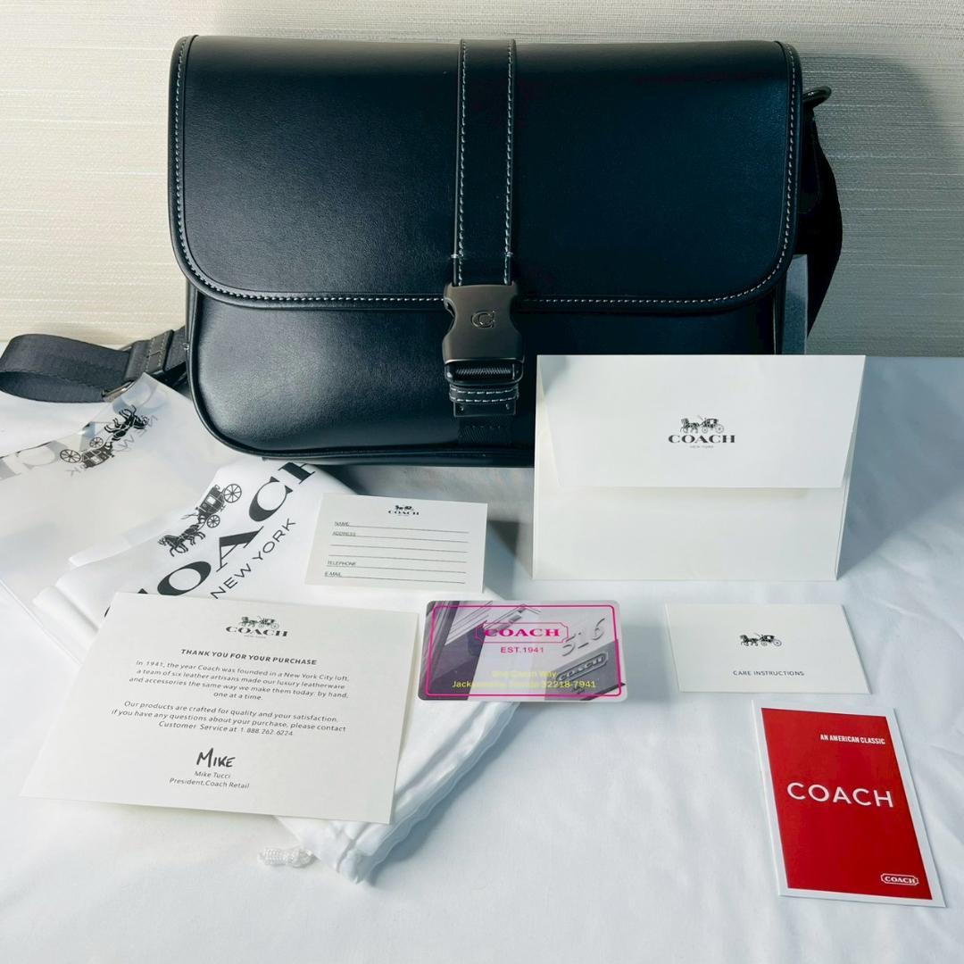 【新品 未使用】COACH コーチ ショルダーバッグ ブラック CU042