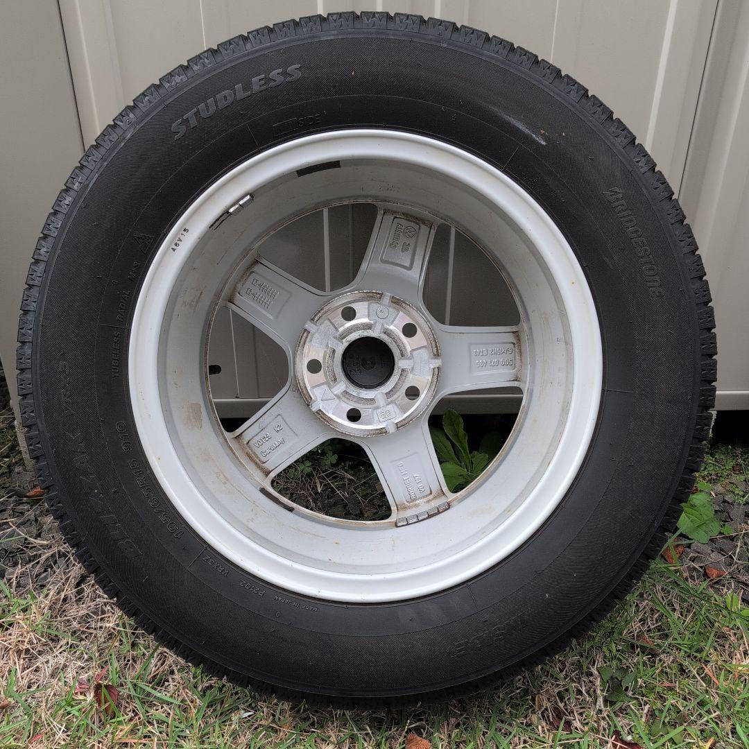VW 純正ホイール Aspen 15インチ スタッドレス装着