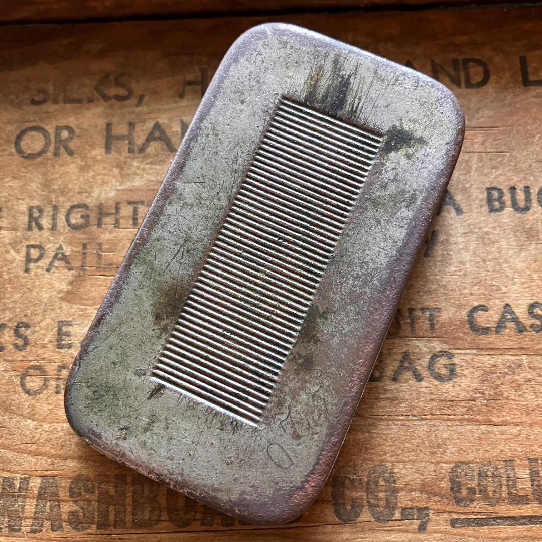 US広告入マッチケース／1800年代／真鍮製／ノベルティ／Match Safe