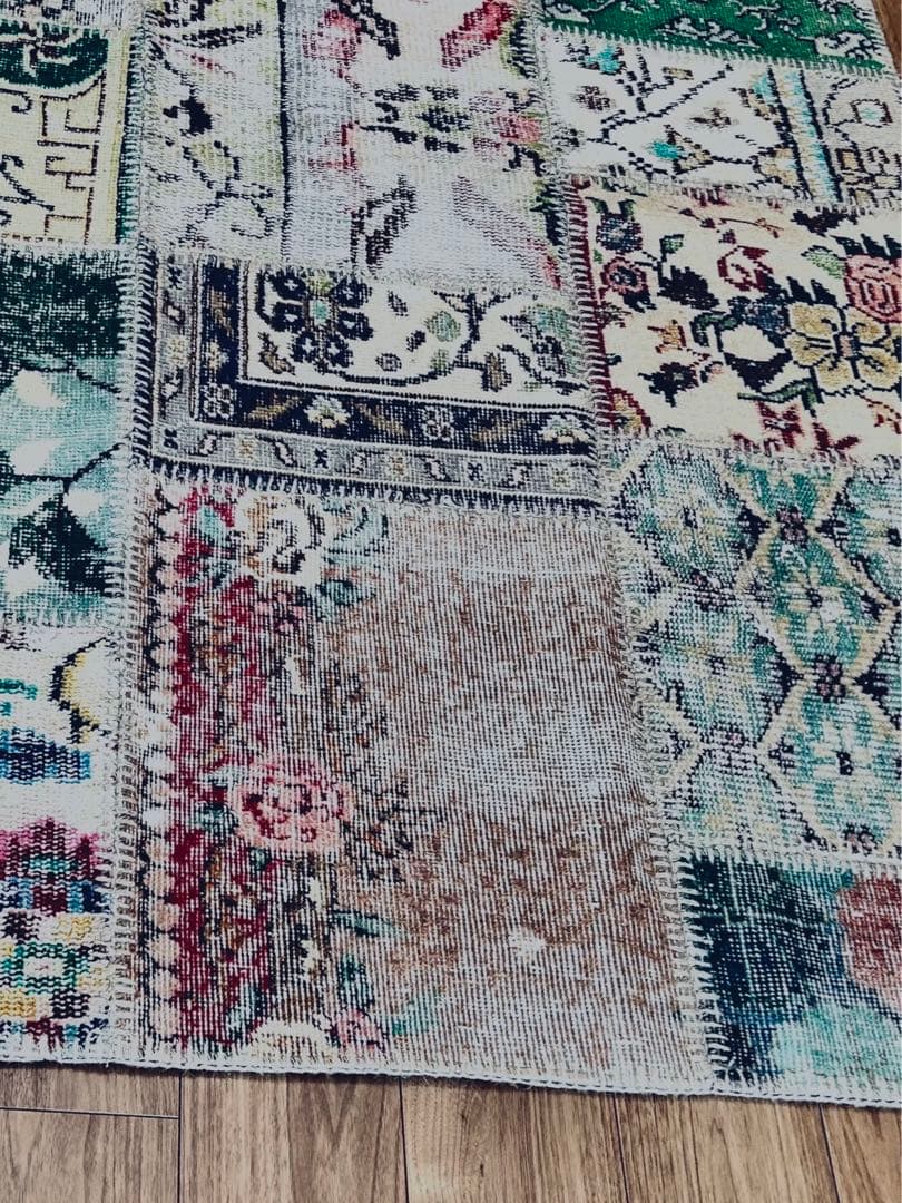 ヴィンテージ パッチワーク ラグトルコ産