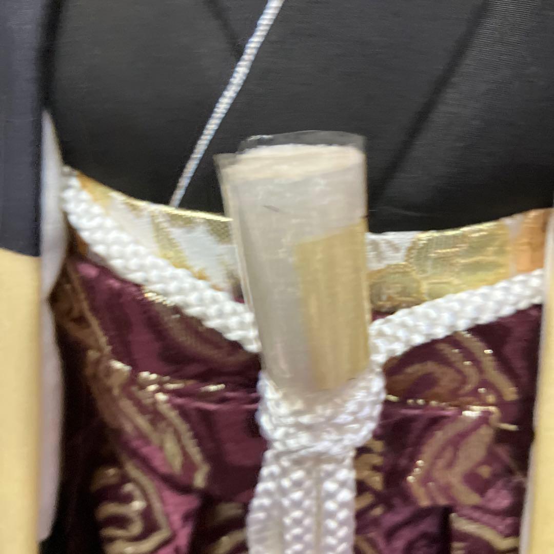 市松人形 陶器製 黒金衣装