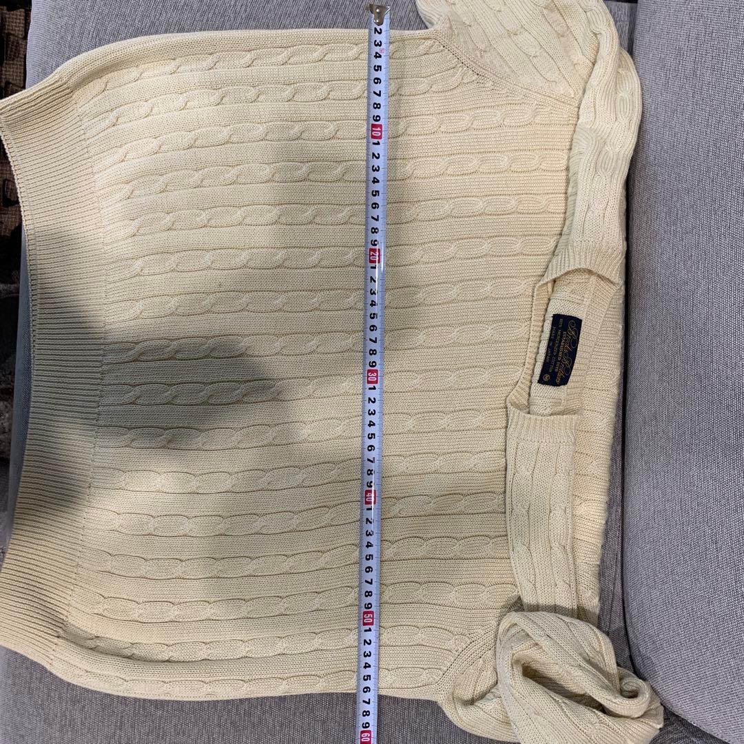 ケンジBrooks Brothers ケーブルニットセーター クリーム色