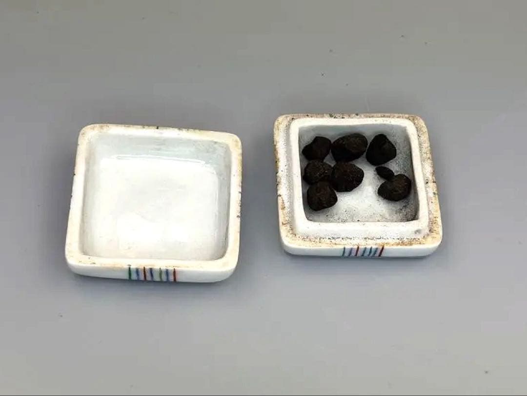 茶道具一式 茶箱付き 11点セット　加藤麥代　茶碗香合織部茶碗水注　在銘