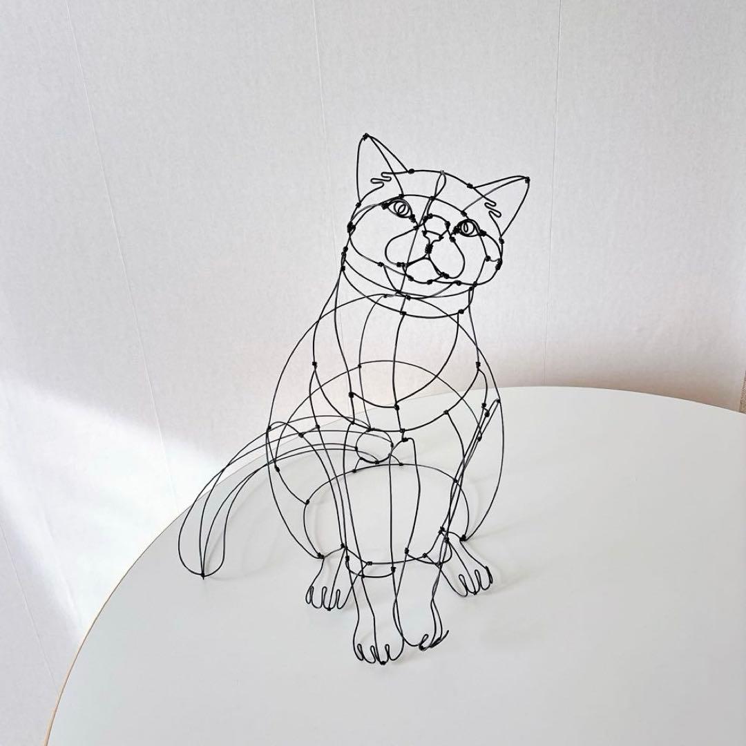 猫　ねこ　/ ワイヤーアート　ワイヤークラフト